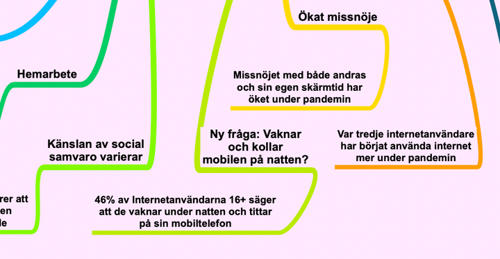 Mindmap: Svenskarna och internet 2020